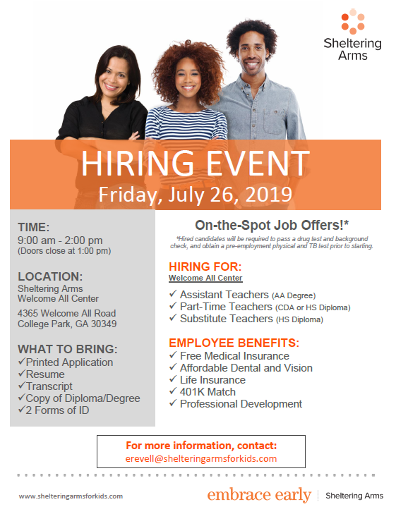 Hiring Event - Sheltering Arms